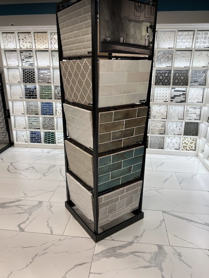 backsplash tile display at Floor to Ceiling Carpet One